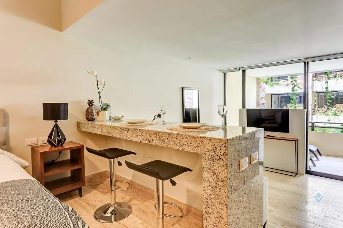 Chic Studio Roof Pool Gym Near 5Th & Beach Playa del Carmen Apartment