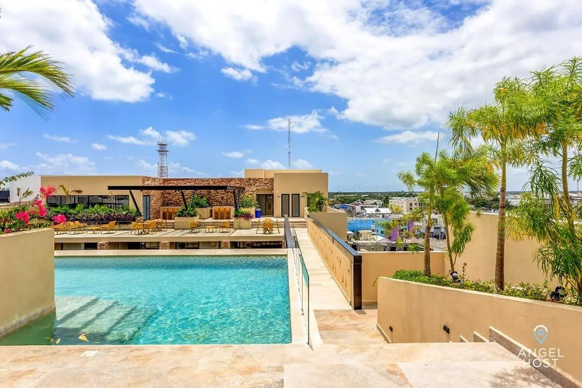 Chic Studio Roof Pool Gym Near 5Th & Beach Playa del Carmen