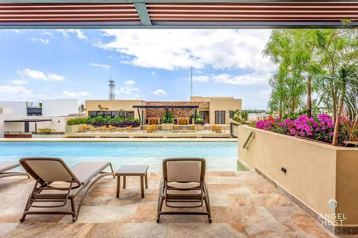 Chic Studio Roof Pool Gym Near 5Th & Beach Playa del Carmen 0*,